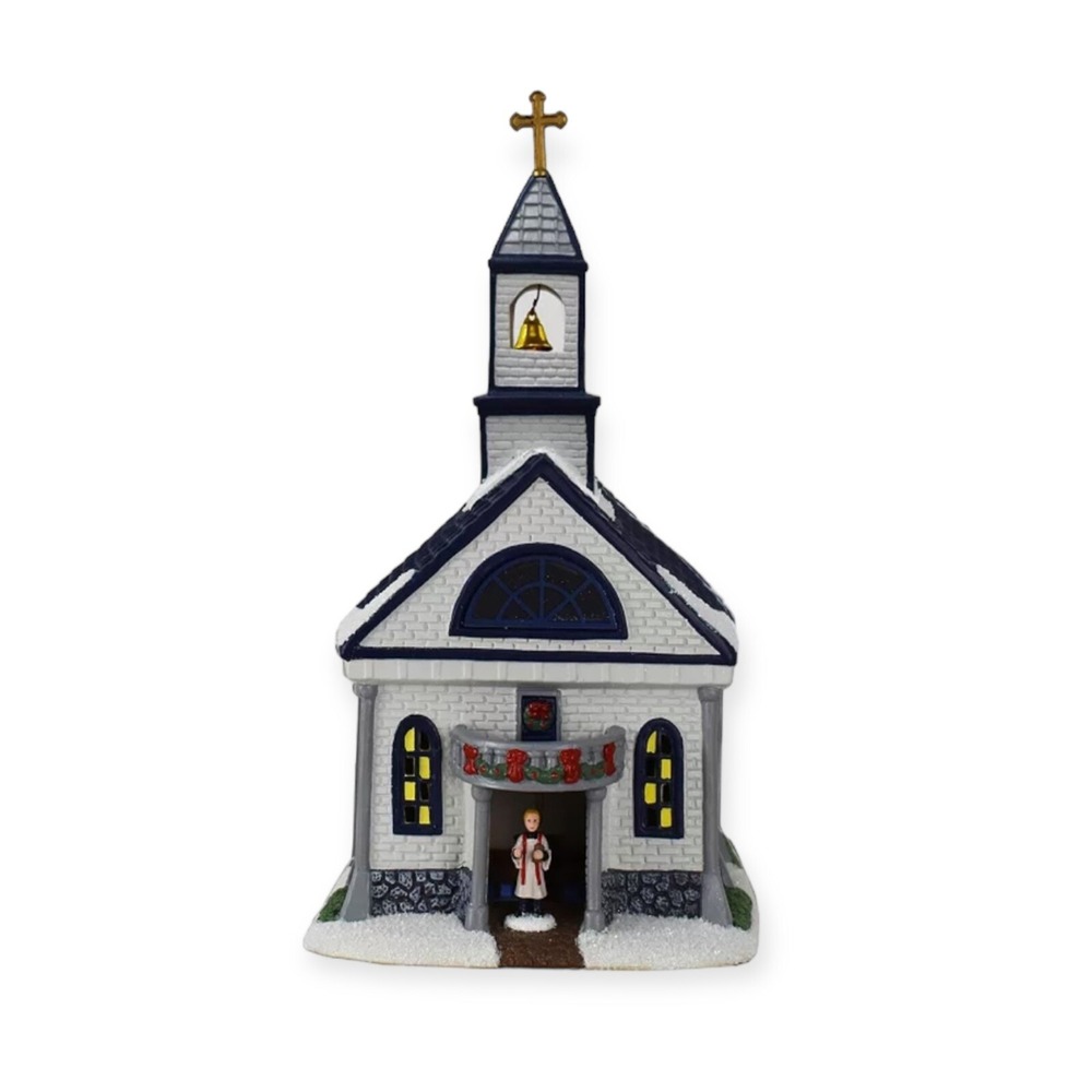 St. Nicholas Square‎ Village Church Illuminated Lighted Christmas New 2023